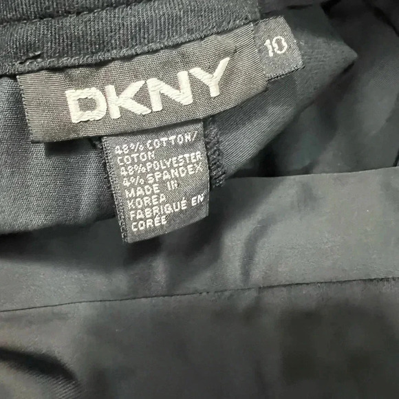 DKNY BLACK TROUSER FLAIR LEG VINTAGE DRESS BUSINESS PANTS SIZE 10 - Picture 6 of 11